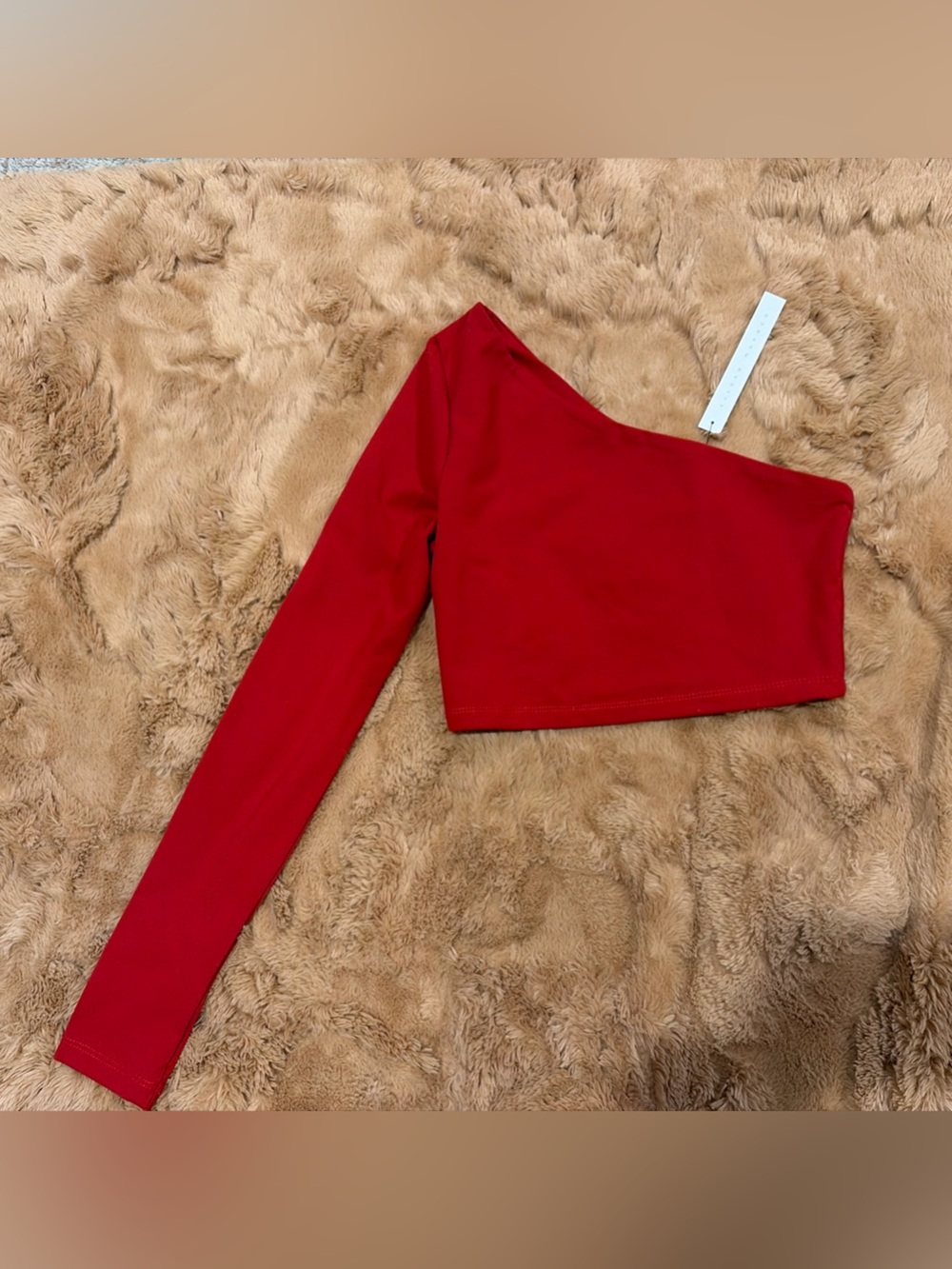 susana monaco Going Out top Asymmetrical Red Crop Sexy Small Clubwear